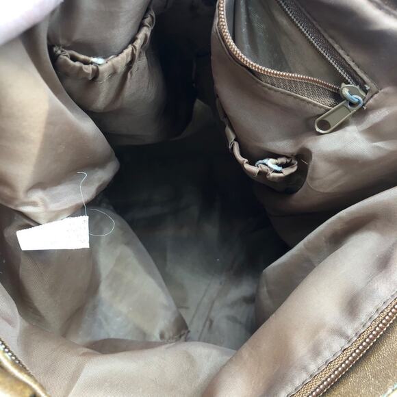 Blue & Tan Woven Shoulder Handbag Faux Leather Straps Beachy Hobo Boho Bag - Picture 8 of 8